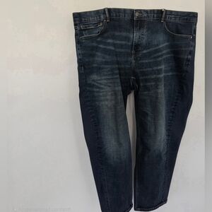 Old Navy Slim 360 Stretch Jean Men's 40x30 Distressed Dark Wash Recycled Western
